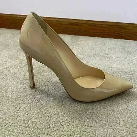 Jimmy Choo Romy 100 Beige Patent Size 36.5 - Picture 6 of 7
